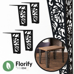 Florify 4 Beinen für Kommode, Schrank, kleinen Tisch, Möbelfüße mit Monstera Deliciosa Pflanzenmuster Klein 15 cm  Höhe 