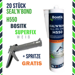 BOX 20x BOSTIK Superfix Weiß 290 ml Spritze GRATIS Injektion Klebstoff