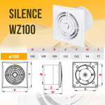 Lüfter SILENCE WZ100 AWENTA  Ø100 ABS WEISS Abluftventilator Leise Ventilator