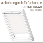 VELUX Sichtschutzrollo DKL SK06 1025SWL Weiß Verdunkelungsrollo für Dachfenster 114x118cm