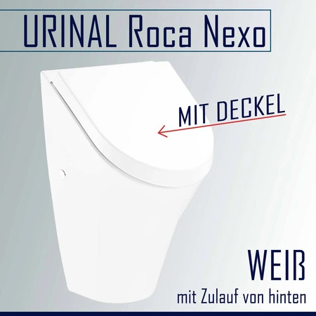 Roca NEXO Pissoir Urinal Soft-Close-Deckel Zulauf von hinten Weiß Urinal Becken