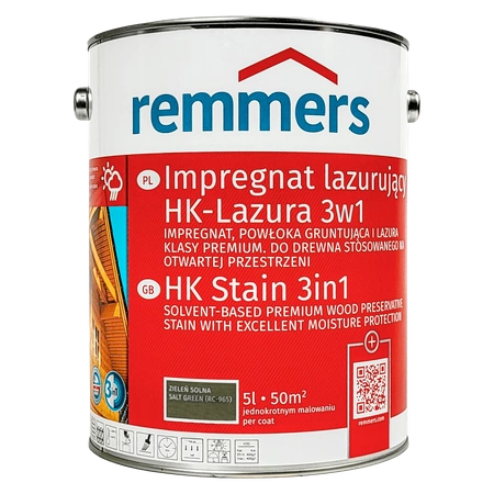 Remmers HK Lasur 5 L Salzgrün – 3in1 Holzschutzmittel