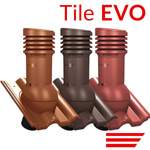 Dunstrohr TILE Evo DN 150 mit Braas Frankfurter Dachziegel