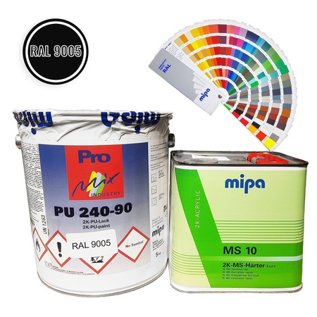 Mipa PU240-90 RAL9005 5kg Tiefschwarz glanzend
