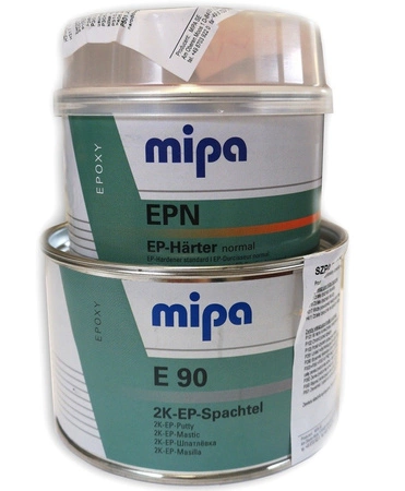 Mipa E 90 2K Epoxi-Spachtel 1 KG + Härter Härterspachtel 0,5 KG 2K Füllspachtel