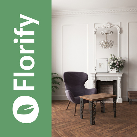 Florify 4 Beinen für Kommode, Schrank, kleinen Tisch, 72 cm Möbelfüße mit Monstera Deliciosa Pflanzenmuster Serie von Mihimo Design