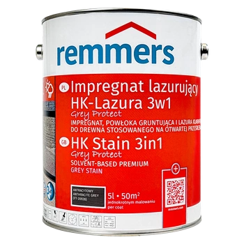 Remmers HK-Lasur Grey-Protect Holzlasur Holzschutz - Anthrazitgrau 5 L