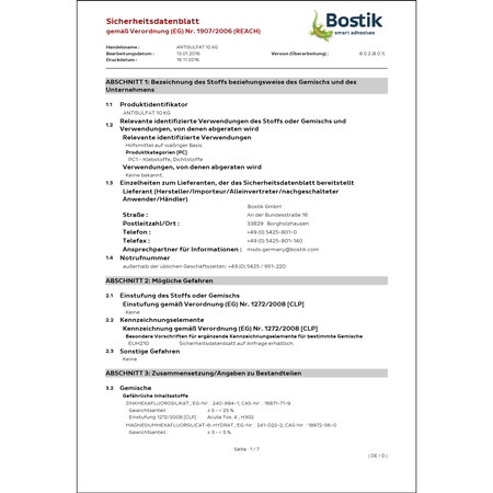 BOSTIK ANTISULFAT Mauerwerkssanierung Kellerabdichtung Mauerwerkschutz 10 KG