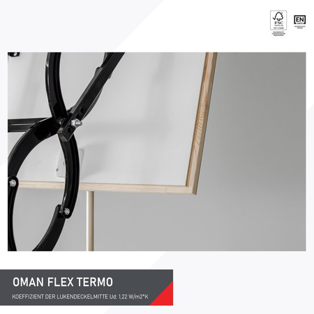 OMAN FLEX TERMO Bodentreppe mit einer Dichtung Scherenleiter robust 120 x 60