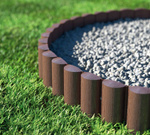 Cellfast Gartenpalisade 4 ECO Rasenkante Garten Natürlicher Look Braun 21,6 m