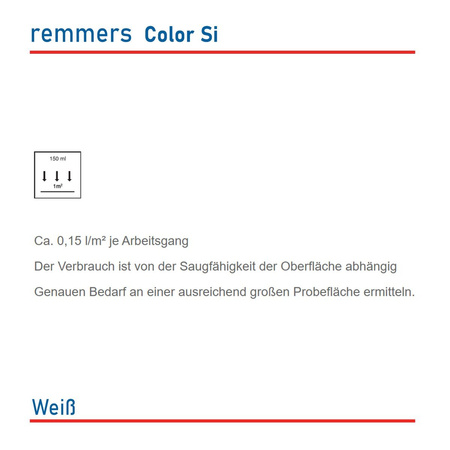 Remmers Color SL Silikat-Innenwandfarbe iQ-Therm-System Weiß