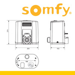 Somfy Elixo 500 3S iO EE Pack Torantrieb Schiebetore Per Funk HOFTORANTRIEB