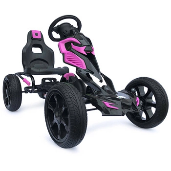 Großer Gokart mit Pedalen Schaumreifen - Rosa