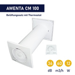 OUTLET Awenta COSY CM100 Lüfter Lüftungsgitter wand ventilator Thermostat  NEU