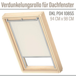 VELUX DKL P04 1085S Verdunkelungsrollo 94x98 Silberne Seitenschienen  Hellbeige