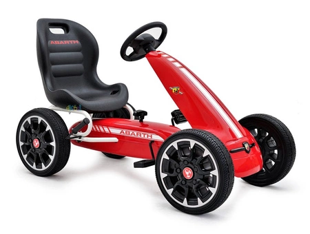 Große Gokart Abarth Lizenz 3-9 Jahre Rot