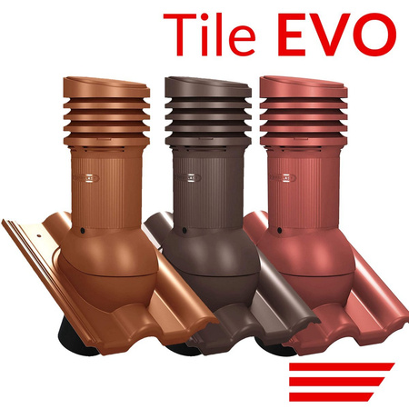 Dunstrohr TILE Evo DN 150 mit Braas Frankfurter Dachziegel