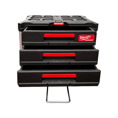 Milwaukee MODULARE WERKZEUGKASTEN PACKOUT 3 DRAWER TOOL BOX 560 x 410 x 360 IP65