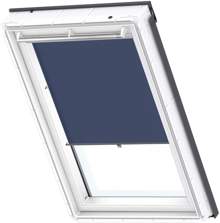 VELUX RHL 100 9050 Sichtschutzrollo 55x98 Rollo mit Haltekrallen Dunkelblau