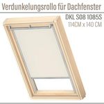 VELUX DKL S08 1085S Hellbeige Verdunkelungsrollo für Dachfenster114x140 cm