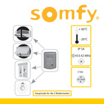 SOMFY Funk codetaster RTS 433.42 MHz DigiPad 2-kanal Bedientasten IP 54 