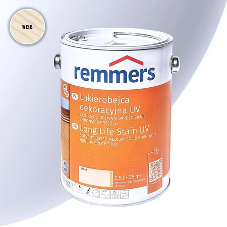 Remmers Dauershutz-Lasur Langzeit-Lasur UV 2,5 L Holzschutz Holzlasur - Weiß