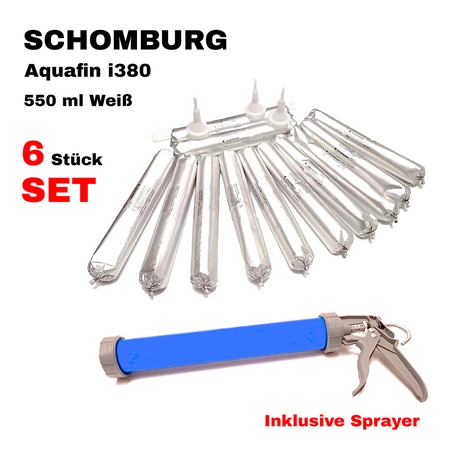 Set SCHOMBURG Aquafin I380 6x550ML + Spritze Abdichtung Keller Horizontalsperre