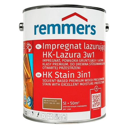 Remmers HK Lasur 5 L Eiche Rustikal – 3in1 Holzschutzmittel