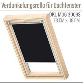 OUTLET VELUX DKL M06 3009S Verdunkelungsrollo 78x118 Seitenschienen Schwarz