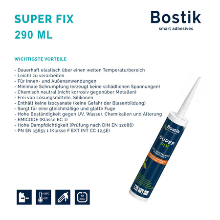 BOX 20x BOSTIK Superfix Weiß 290 ml Spritze GRATIS Injektion Klebstoff