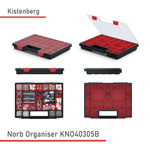 Kistenberg NORB Organiser KNO40305B Robuster Korpus 399 x 303 x 50 mm