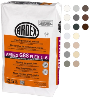 ARDEX G8S FLEX 1-6 Flex-Fugenmörtel Flexfugenmörtel Fuge Fliesen Sandgrau 5 KG