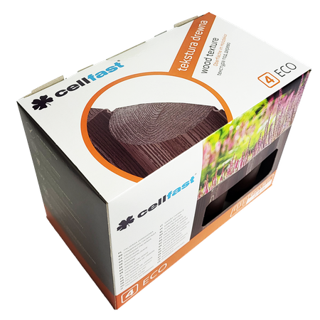 Cellfast Gartenpalisade 4 ECO Rasenkante Garten Natürlicher Look Braun 21,6 m