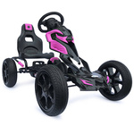 Großer Gokart mit Pedalen Schaumreifen - Rosa