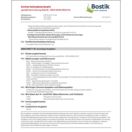 BOSTIK ANTISULFAT Mauerwerkssanierung Kellerabdichtung Mauerwerkschutz 10 KG