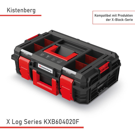 Kistenberg Modularer X-Log KXB604020F robuster Werkzeugkasten 546 x 380 x 194 mm