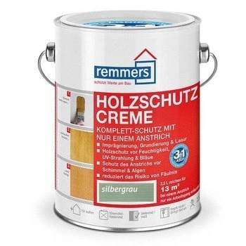 Remmers Holzschutz-Creme 0,75 L Holz Lasur für Außen - Silbergrau