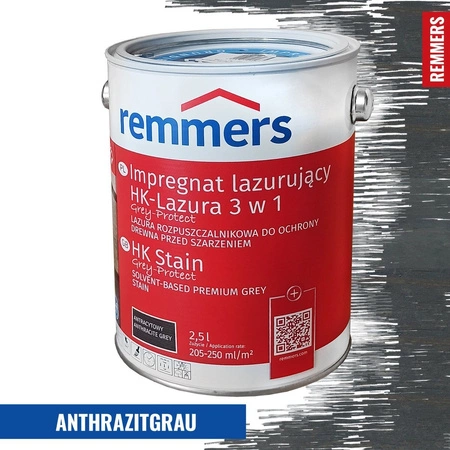 Remmers HK-Lasur Grey-Protect 2,5 L - Anthrazitgrau