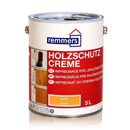 OUTLET Remmers Holzschutz-Creme Holz Lasur für Außen - Kiefer - Pinie - 5 L