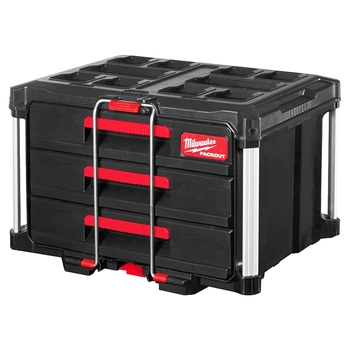 Milwaukee MODULARE WERKZEUGKASTEN PACKOUT 3 DRAWER TOOL BOX 560 x 410 x 360 IP65