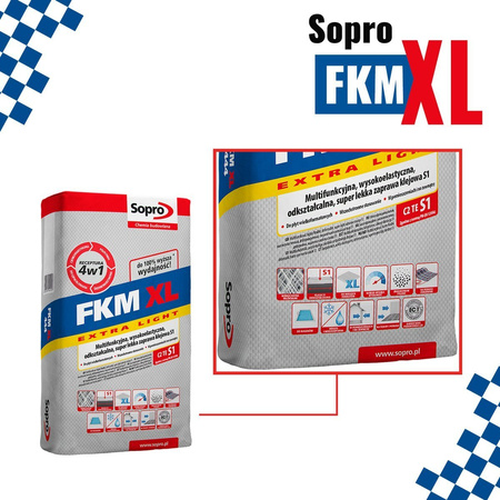 SOPRO FKM XL 444 MultiFlexKleber Extra Light Fliesenkleber Flexmörtel 15 KG