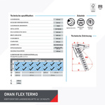 OMAN FLEX TERMO Bodentreppe mit einer Dichtung Scherenleiter robust 120 x 60