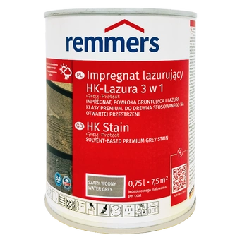 Remmers HK-Lasur Grey Protect 0,75 L Wassergrau – 3in1 Holzschutzmittel